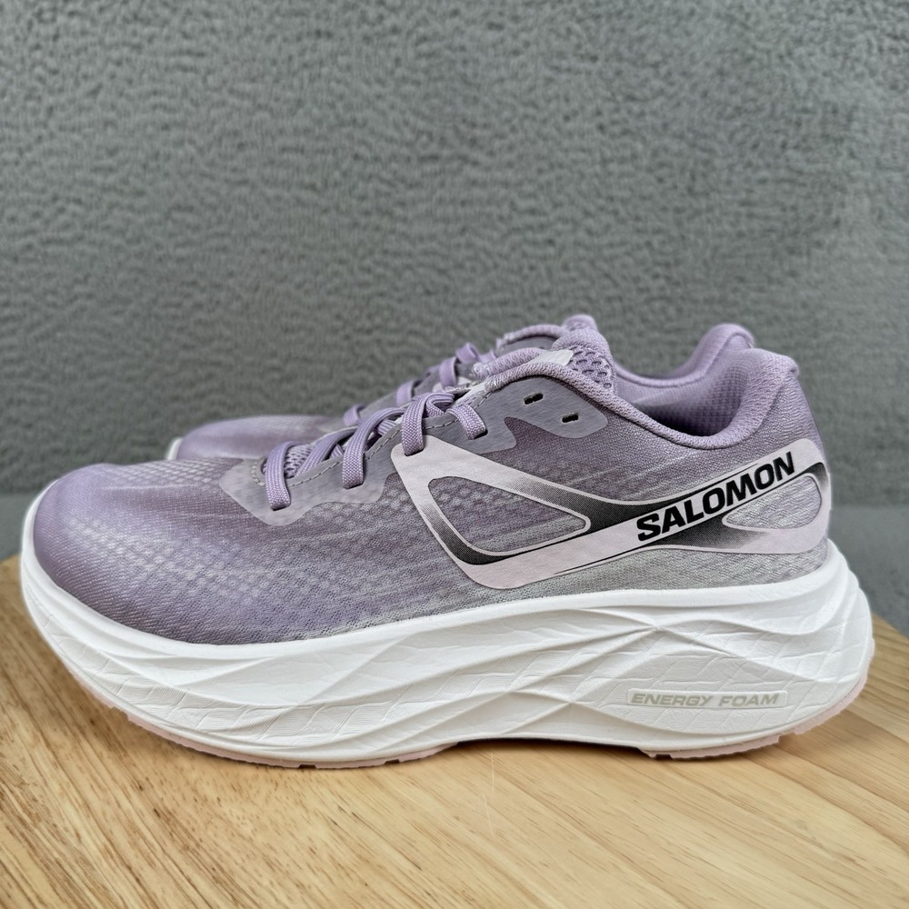 Salomon Aero Glide Womens 7 Purple Road Running Shoes Cushion Comfort Sneakers - Picture 4 of 12